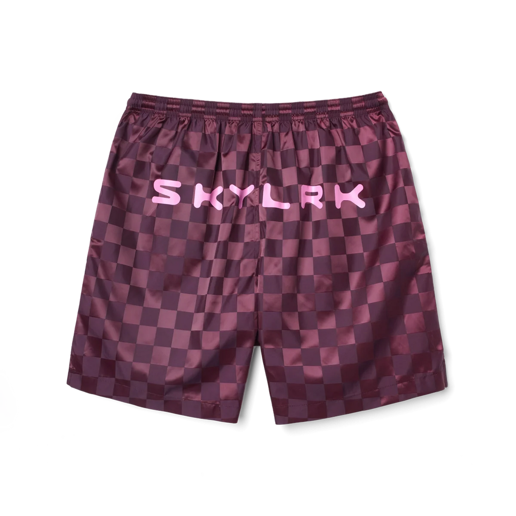 SKYLRK CHECKER SHORT PLUM