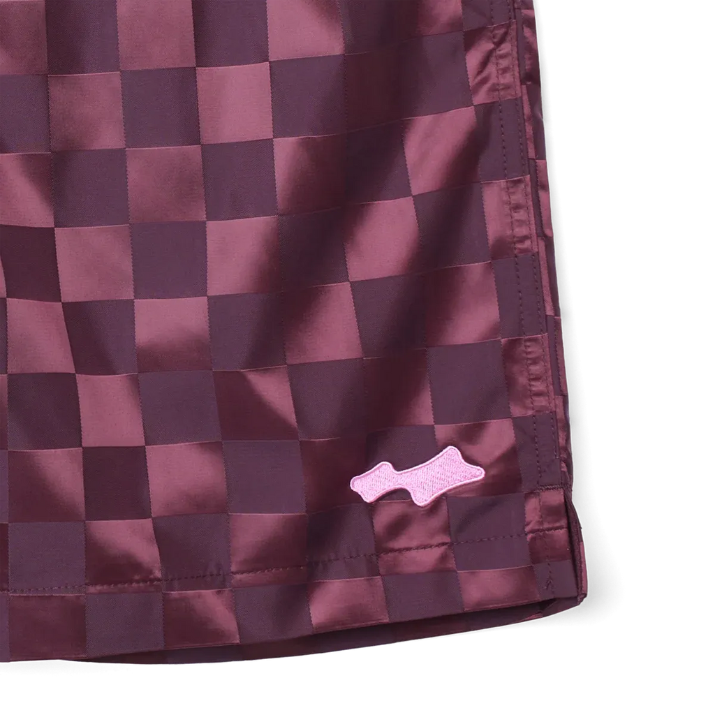 SKYLRK CHECKER SHORT PLUM