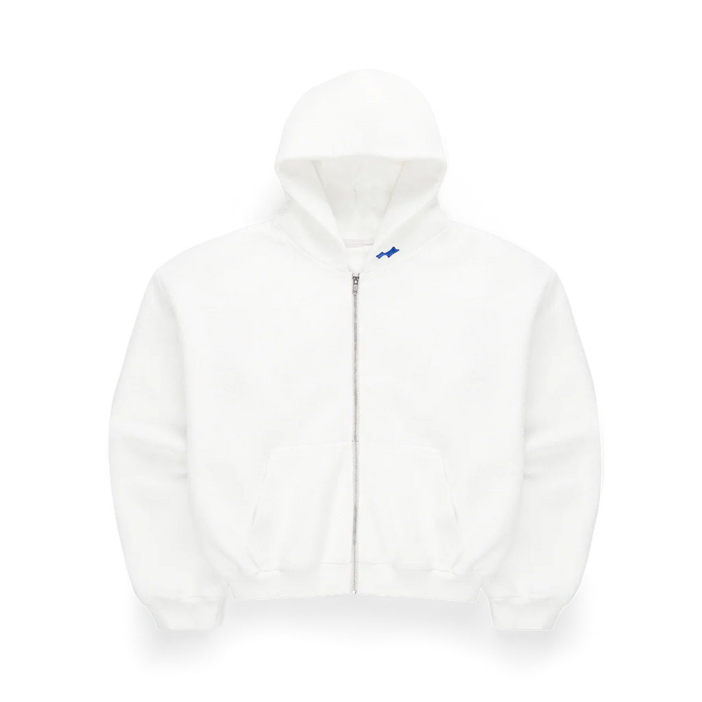 SKYLRK Full-Zip Hoodie – Optic White