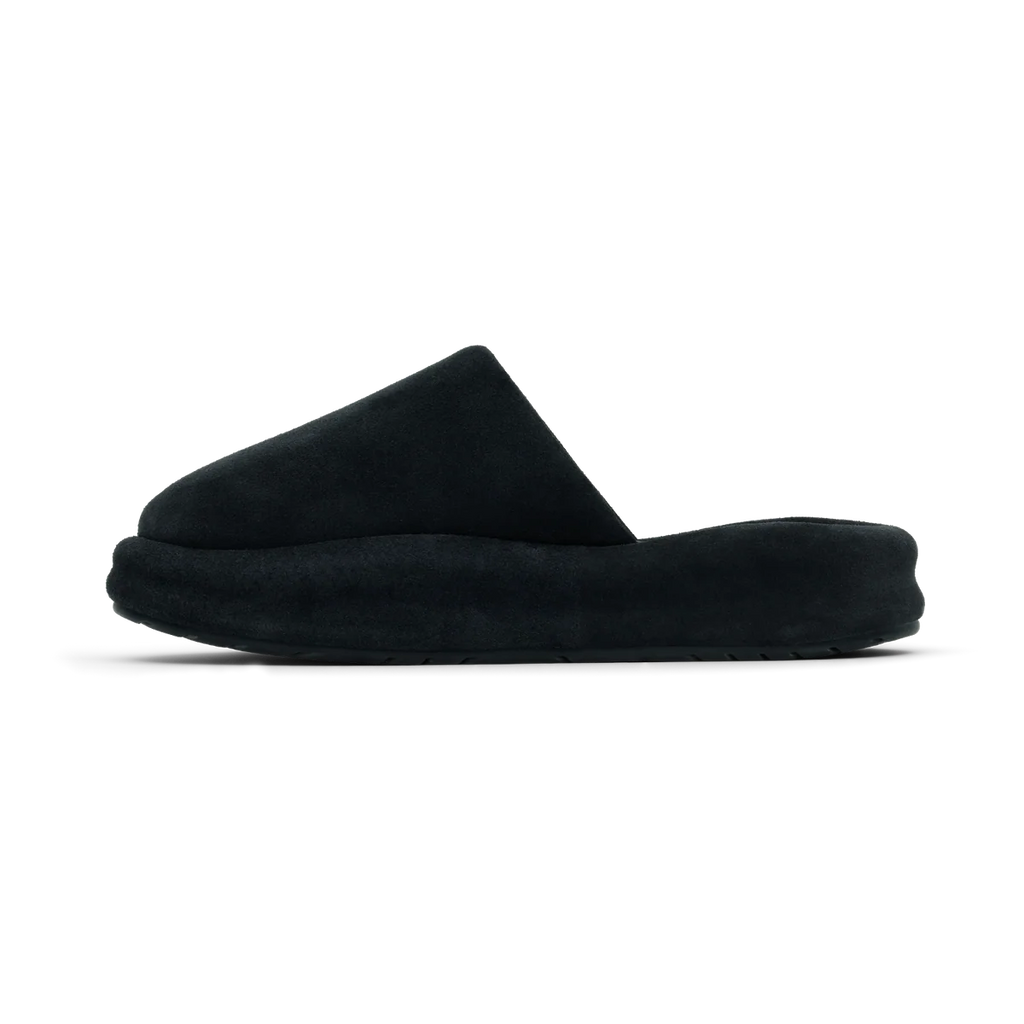 SKYLRK REST SLIPPER SMOOTH SUEDE JET