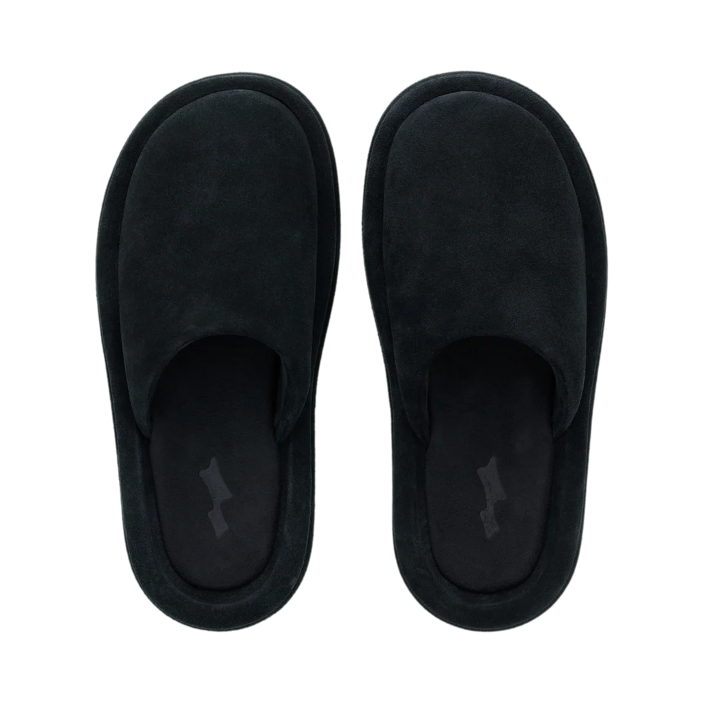 SKYLRK REST SLIPPER SMOOTH SUEDE JET