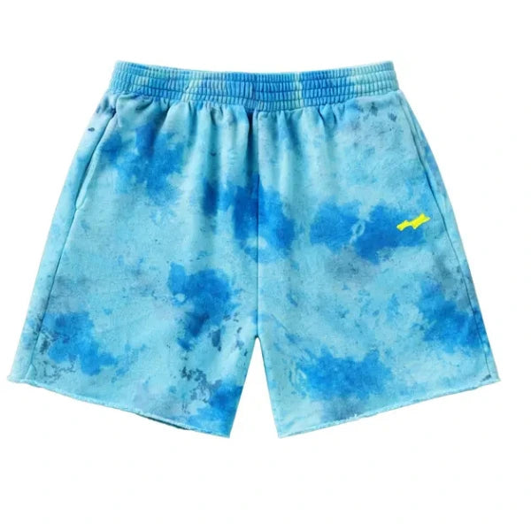 SKYLRK Coachella Tie Dye Fleece ‘Blue’ Shorts